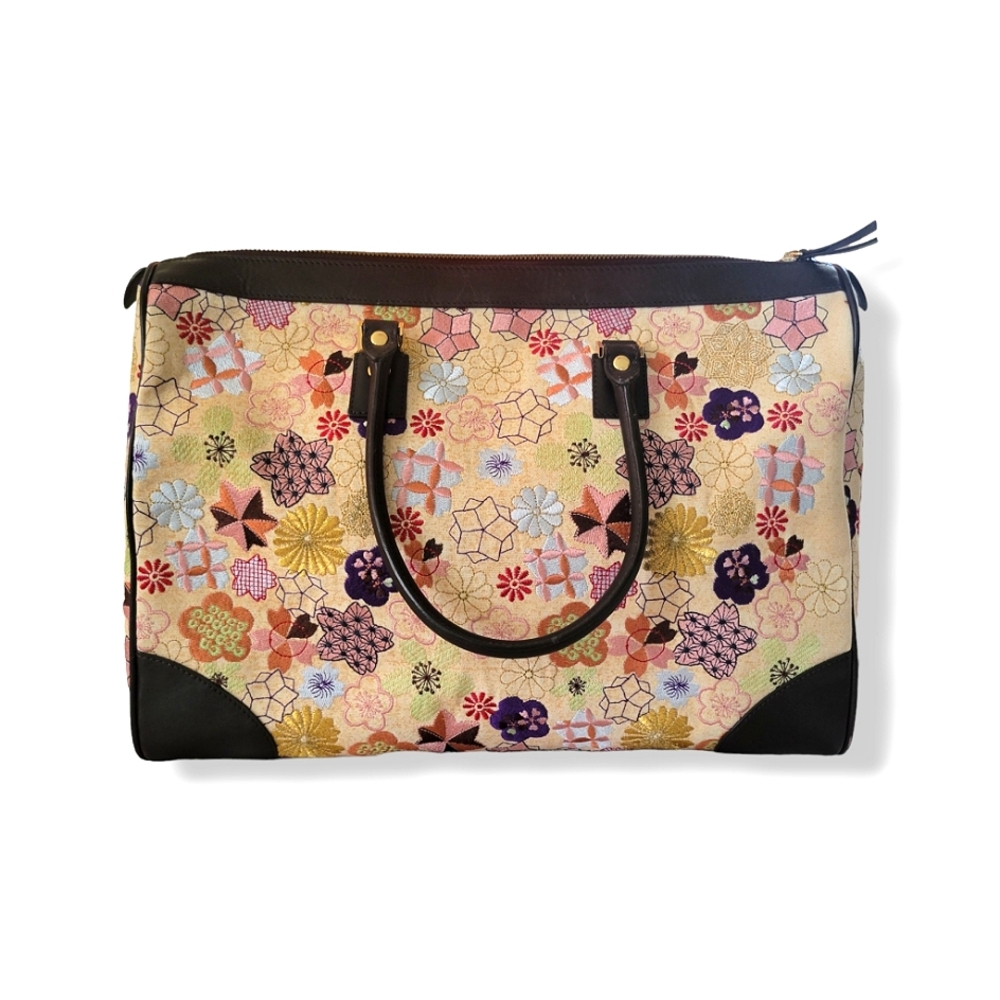 TOCCA | Large Japanese Style Multicolor Sakura Embroidered Handbag
